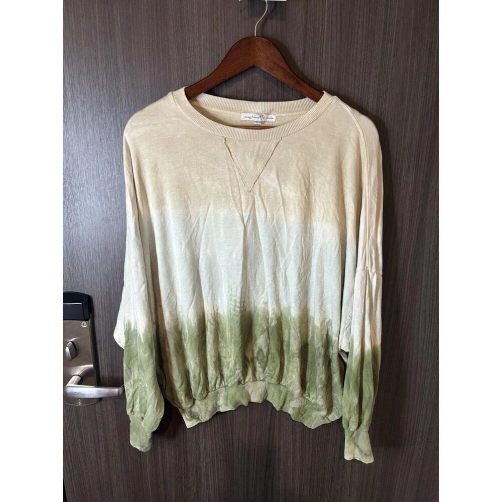 Young Fabulous & Broke Women’s Juliette Crew‎ Neck Tie Dye Sweatshirt Size L